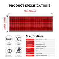 Forpow Red Infrared Light Therapy Mat for Whole Body